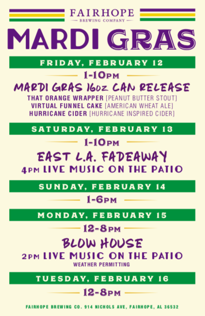 Mardi Gras 2021 at the Taproom
