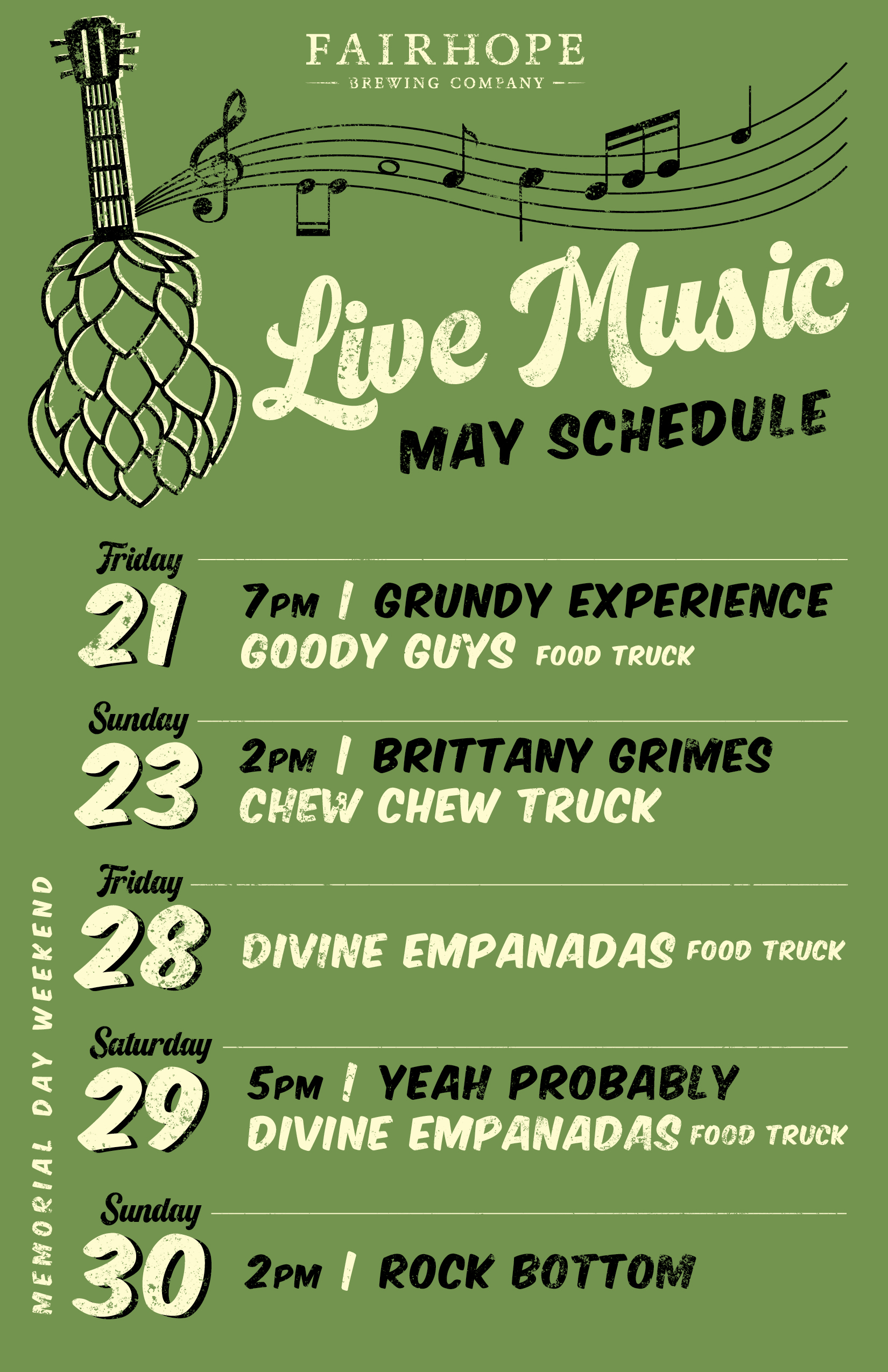 May Music Lineup